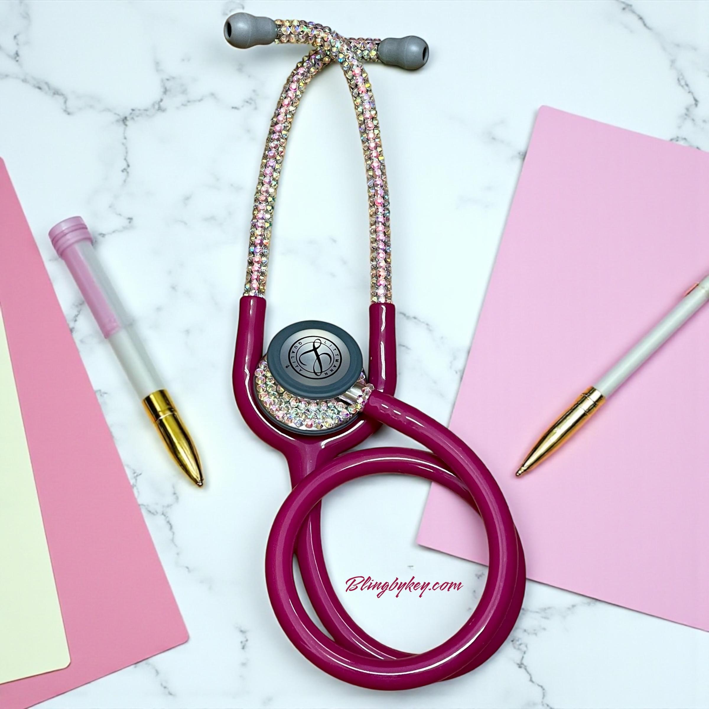 キラキラ輝く聴診器：リットマン クラシックIII、虹色ラインストーン