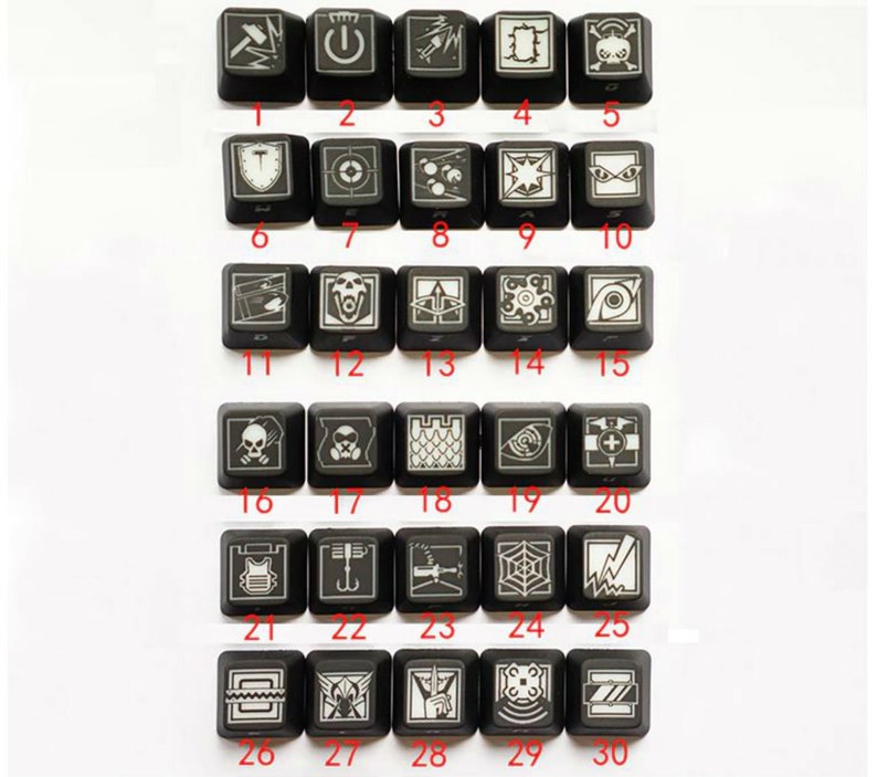 Fits Most Mechanical Gaming Keyboards Includes Keycap Puller Custom Sledge Rainbow Six Operator Gaming Keycap for Cherry MX Switches