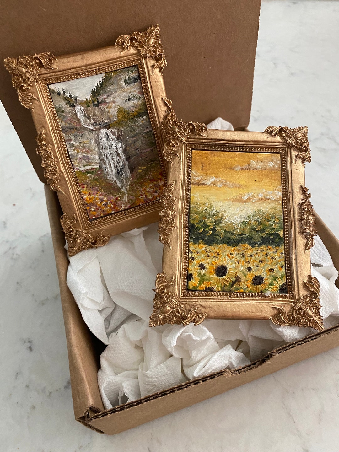 Custom Set of 3 Mini Oil Paintings. Etsy