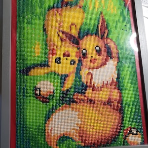 Diamond Painting - Full Round - Pok mon Eevee Evolution(50*40cm)-777361