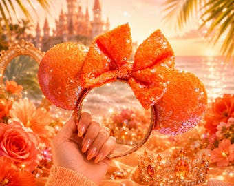 Orange Blast Mouse Ears Headband