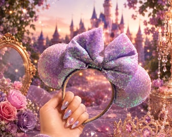 Pretty in Purple Mouse Ears Headband