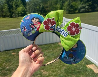 Aloha Lilo and Stitch Mouse Ears Headband