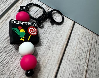 Silicone Chicken Keychain