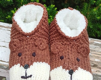 Charming Bear Slippers| Unisex| Fur Lined