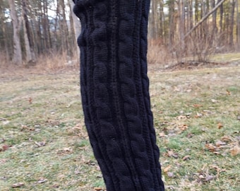 Cable Knit Long Legwarmers "NEW"