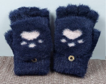 Child Size Mittens/ Half Finger "PAWS"