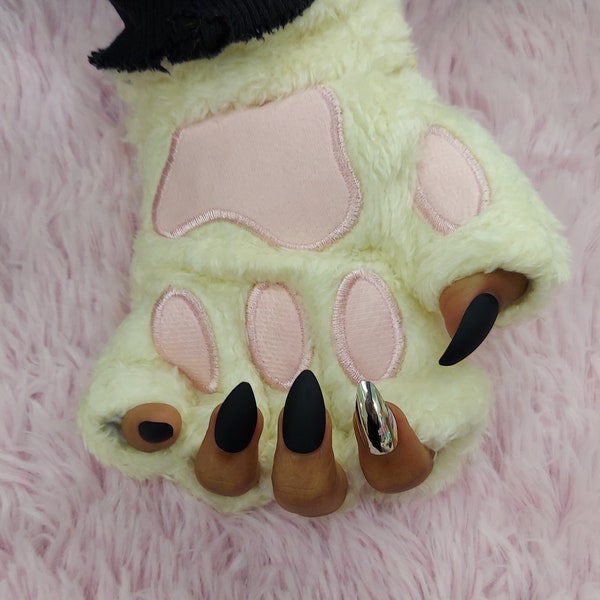 Comic Con| Faux Fur| PAW Gloves| Finger less| Cosplay|Anime| League of Legends