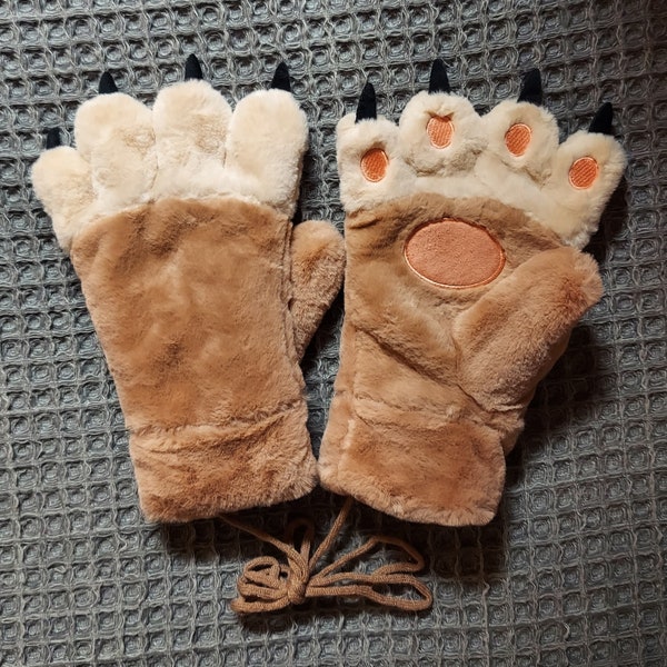 Comic Con|Faux FurCosplay|Fandom|Anime|CostumeUnisex| Puffy Claw| Bear Paw| Wolf| Paw Mittens/Gloves| League of Legends