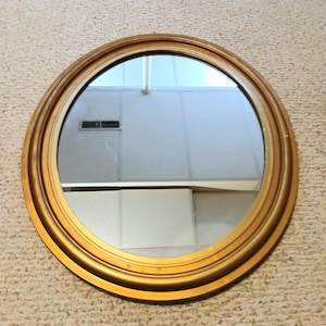 Vintage Gold Guild Oval Mirror