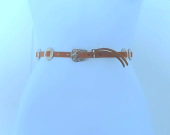 Leather Concho Belt size small