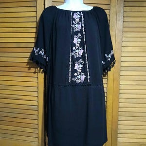 Embroidered Gauze Dress