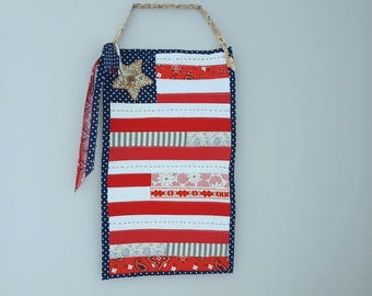 Quilted Long Primitive American Flag