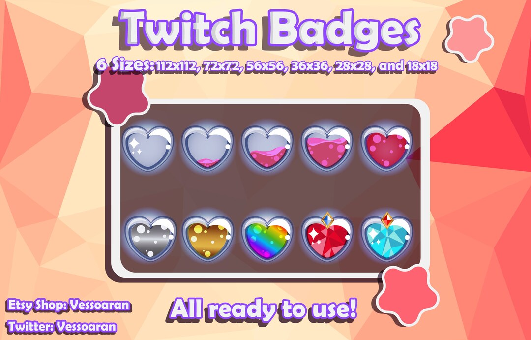 Twitch Sub Bit Badges X8 Zelda Fairy / Kawaii Fairy Badges 