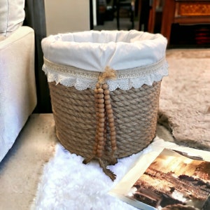 Decorative Rope Twined Basket