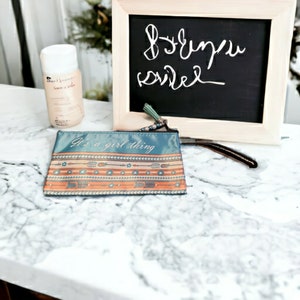 Zippered Canvas Cosmetic Bag