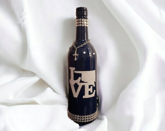 Oklahoma Love Wine Bottle Decor