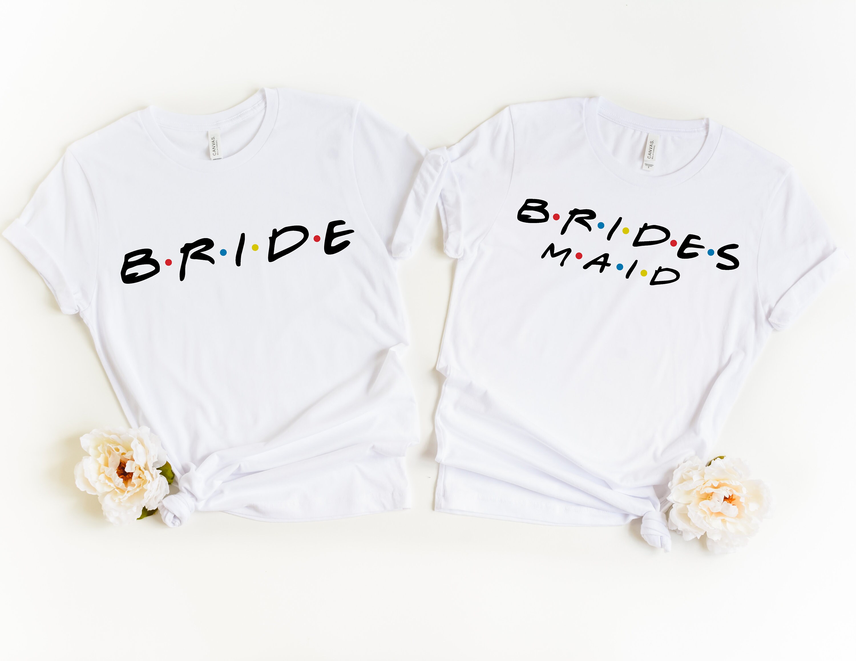 Friends Themed Bridesmaid TShirt, Bride TShirt, Bridal Party Shirts, Bridal Party Gifts, Matchi