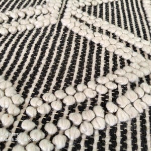 Chunky weave wool rug, natural wool rug, mix weave wool rug, boho home decor rug, indoor rug,