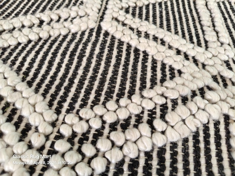 Chunky weave wool rug, natural wool rug, mix weave wool rug, boho home decor rug, indoor rug,