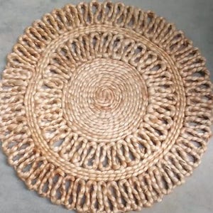 Jute Round Rug, Indoor Floor Decor