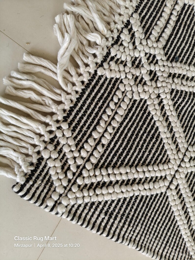 Chunky weave wool rug, natural wool rug, mix weave wool rug, boho home decor rug, indoor rug,