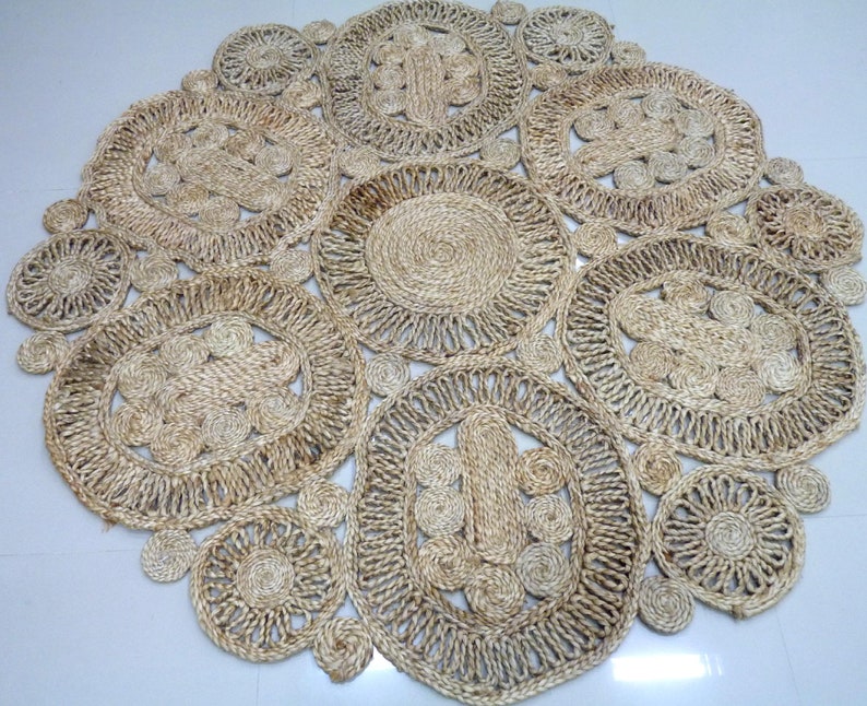Jute Round Rug, Indoor Floor Decor