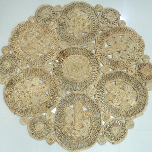 Jute Round Rug, Indoor Floor Decor