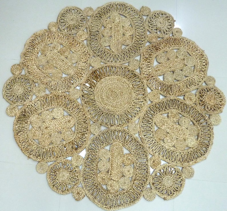 Jute Round Rug, Indoor Floor Decor