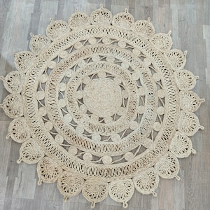 Jute Round Rug, Indoor Floor Decor