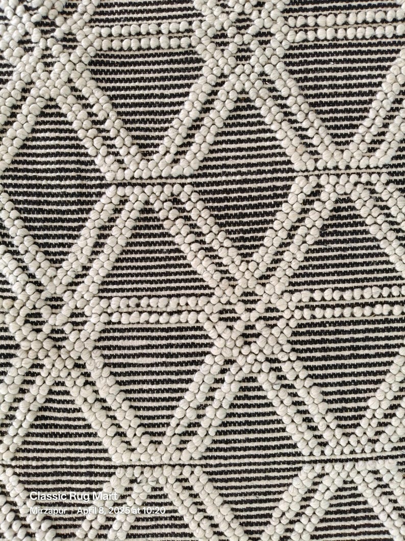 Chunky weave wool rug, natural wool rug, mix weave wool rug, boho home decor rug, indoor rug,