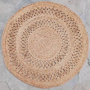 Jute Round Rug, Indoor Floor Decor
