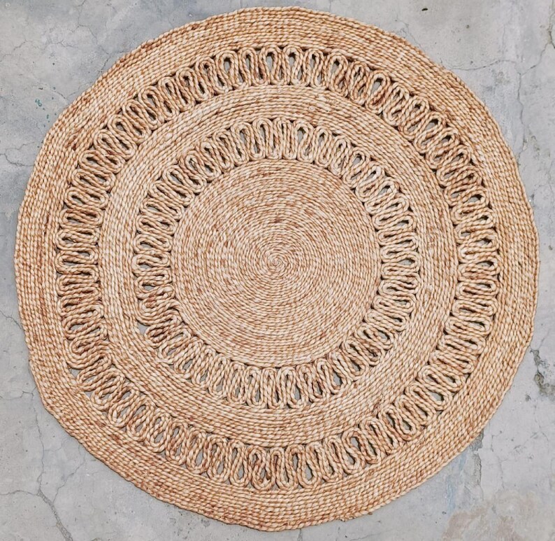 Jute Round Rug, Indoor Floor Decor