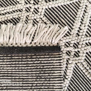 Chunky weave wool rug, natural wool rug, mix weave wool rug, boho home decor rug, indoor rug,