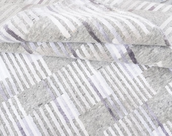Hand Knotted Rug, Modern Indo Tibbett, Wool Silk, Neutral Colored