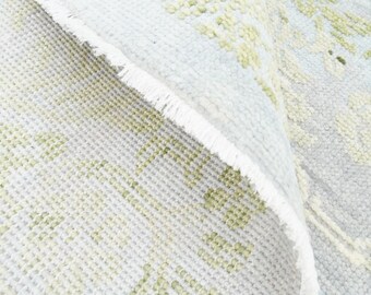 Exclusive Sage Green Abstract Wool Rug | Handcrafted Home Decor Floor Piece