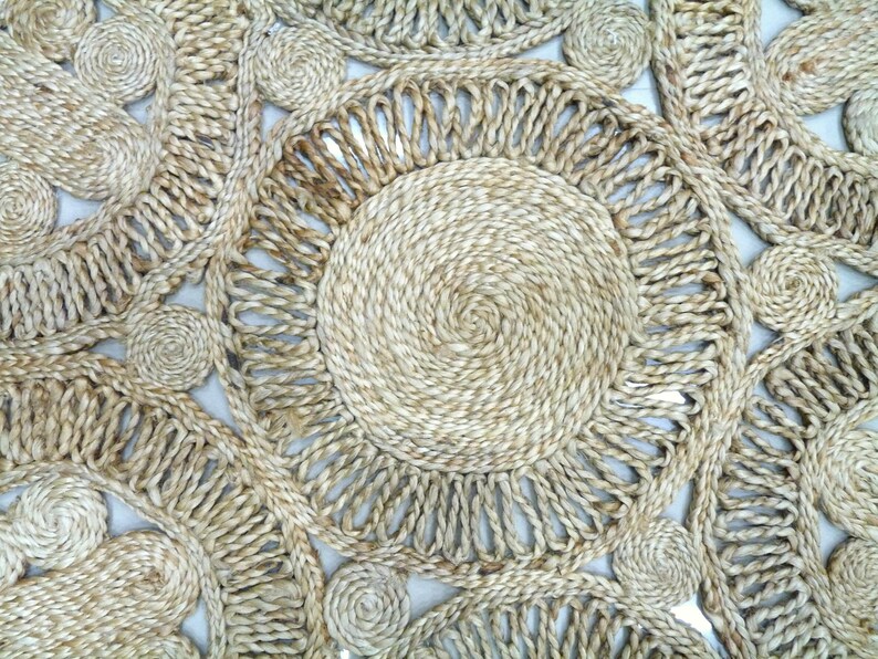 Jute Round Rug, Indoor Floor Decor