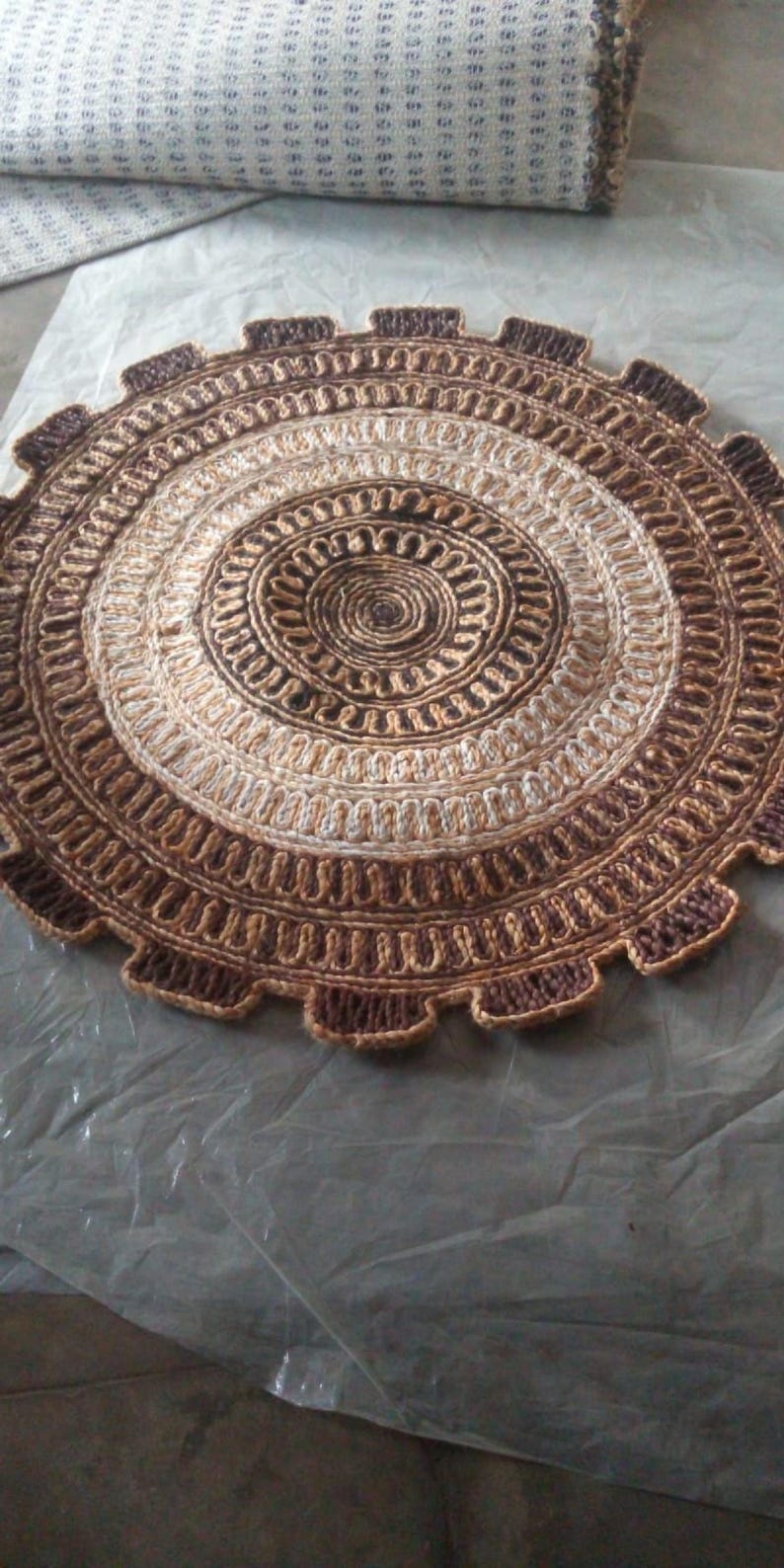 Jute Round Rug, Indoor Floor Decor
