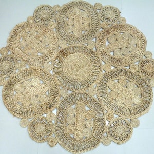 Jute Round Rug, Indoor Floor Decor