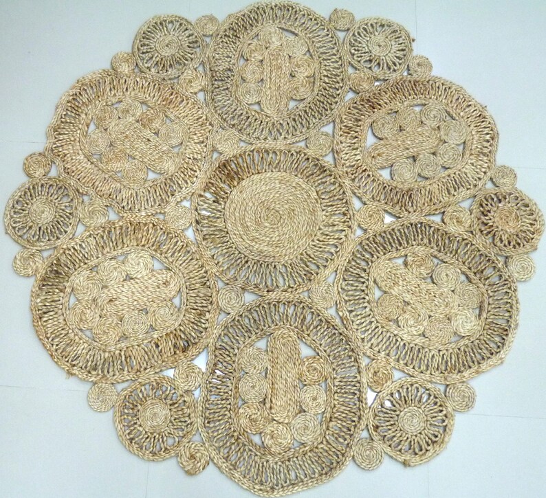 Jute Round Rug, Indoor Floor Decor