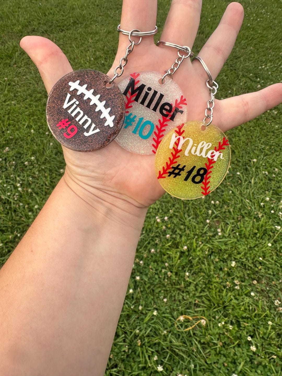 Spots Keychains, Baggage Name Tags, Personalized Keychains, Glitter ...