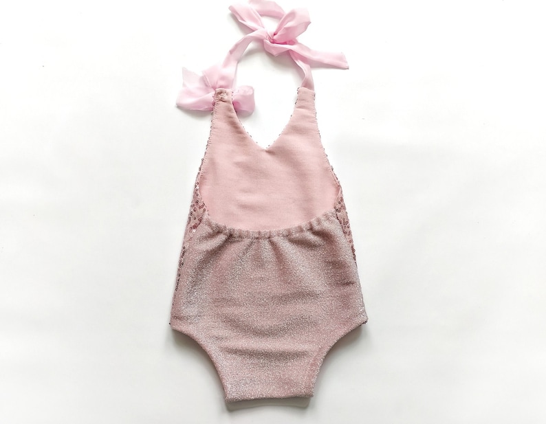 Baby Girl Pink Romper Sitter Girls Photo Props Sitter Girl Sparkling Outfit First Birthday outfit