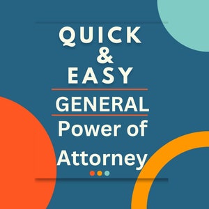 Modelo de Procuração Geral - Fácil de Personalizar e Pronto para Usar! Modelos de Documentos de Proteção Legal Imóveis Bancos Finanças
