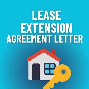 Carta de Acuerdo de Extensión de Arrendamiento Básico PDF Descarga Digital ¡Imprime y Listo!