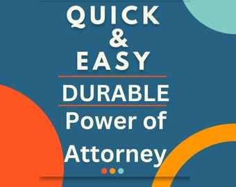 Modello di procura durevole Modelli di documenti di protezione legale rapidi, facili e precisi per servizi bancari, finanziari, fiscali e di investimento Scarica