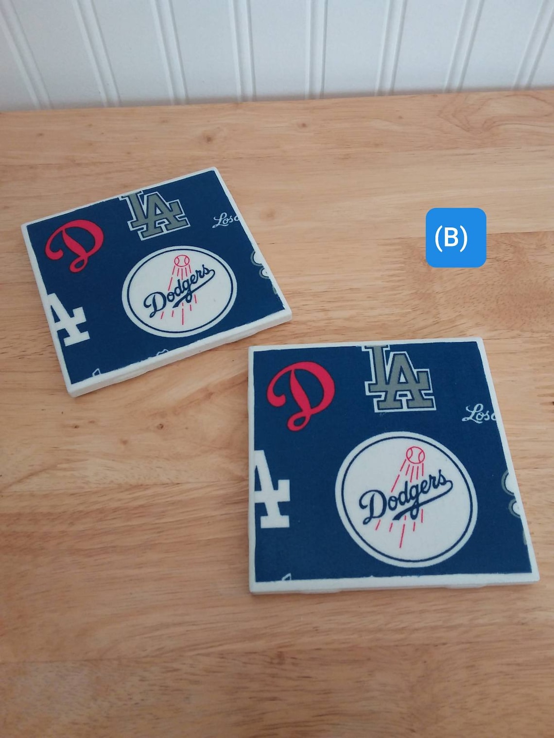 LA Dodgers Sports Team Coasters Set of 2 Hot and Cold Drink Etsy