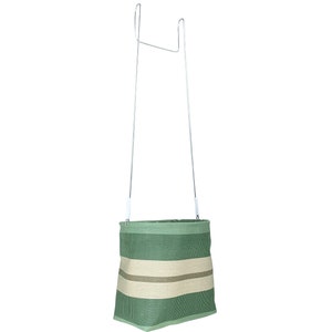 Peg basket / Peg Bag Holds 200 pegs It's In The Bag Designs Green, Beige & Brown