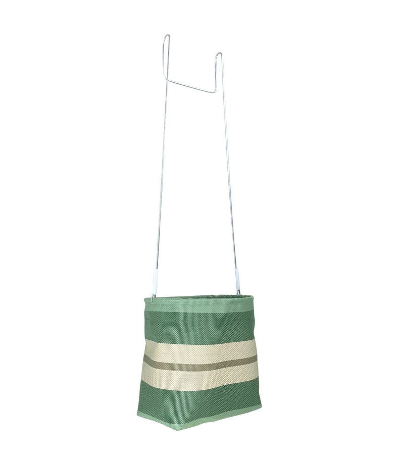 Peg basket / Peg Bag Holds 200 pegs It's In The Bag Designs Green, Beige & Brown