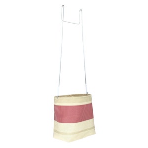 Peg basket / Peg Bag Holds 200 pegs It's In The Bag Designs Pink & Beige