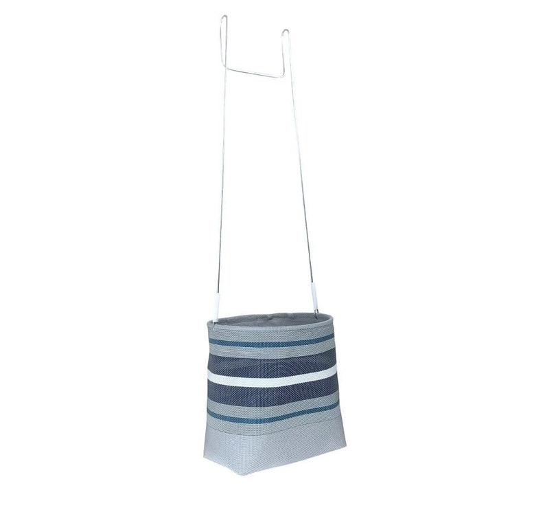 Peg basket / Peg Bag Holds 200 pegs It's In The Bag Designs Blue, Grey & White